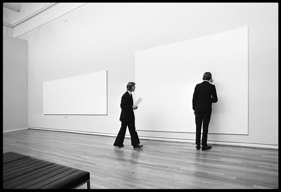 Where Art Thou by Arthur Steel: 1970 (printed later): Title: Where Art Thou by Arthur Steel: 1970 (printed later) Description: Where Art Thou The Tate Gallery London, 1970 (photo Arthur Steel) School boys study the famous ‘Blue spot’ painting