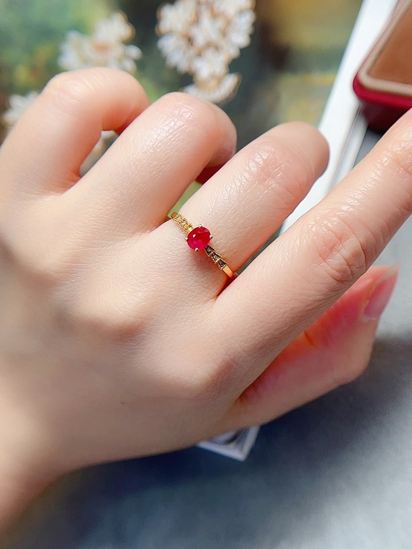 18K Gold Ruby Ring - 5