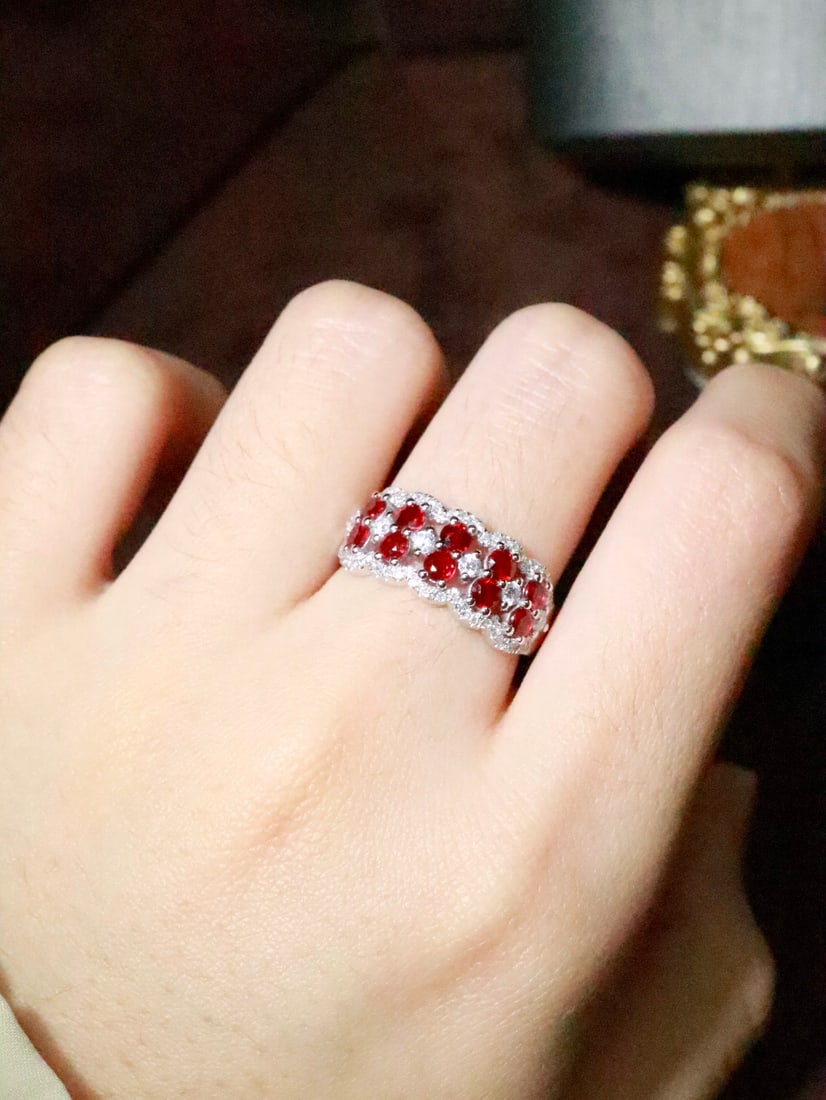 18K Natural Ruby Ring - 6