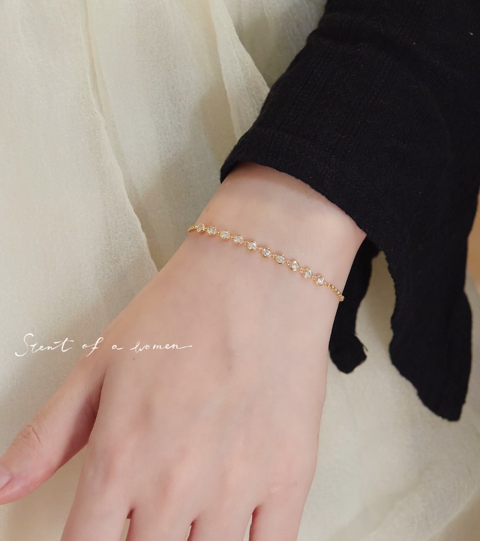 18k gold diamond bracelet - 2