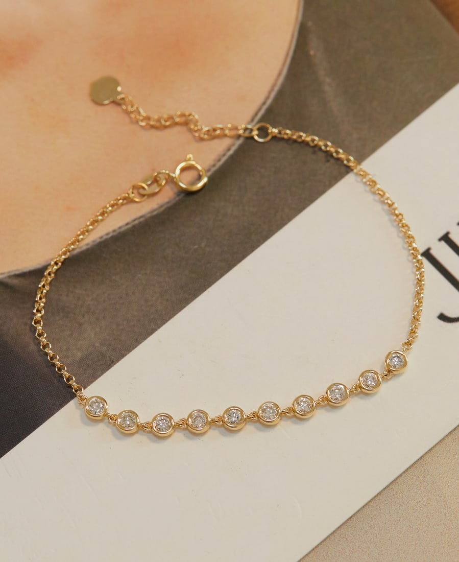 18k gold diamond bracelet - 4
