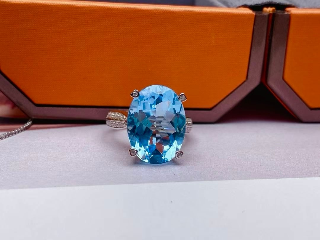 925 silver natural topaz ring (1 of 4)