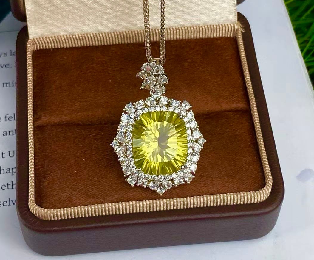 925 silver crystal pendant - 2