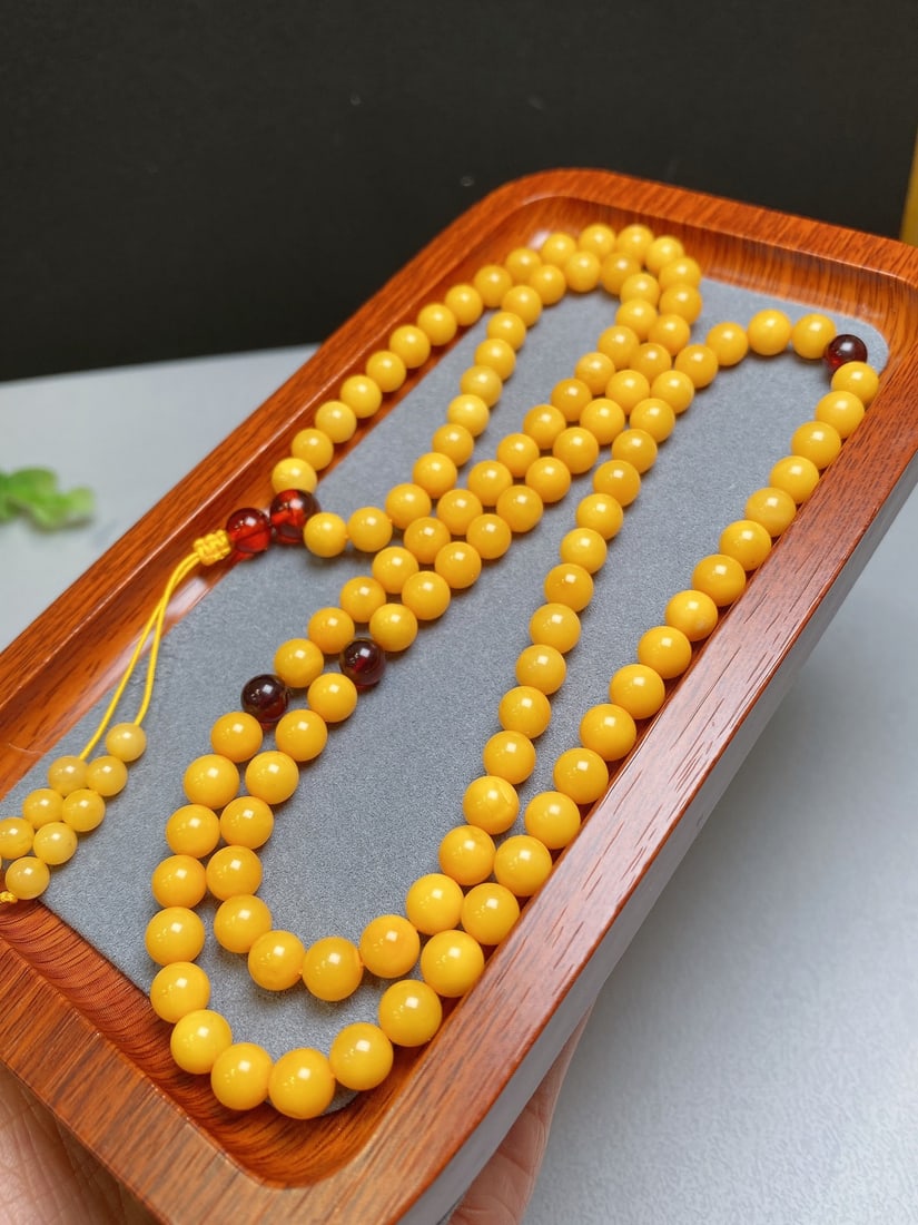 Natural amber bead necklace - 3