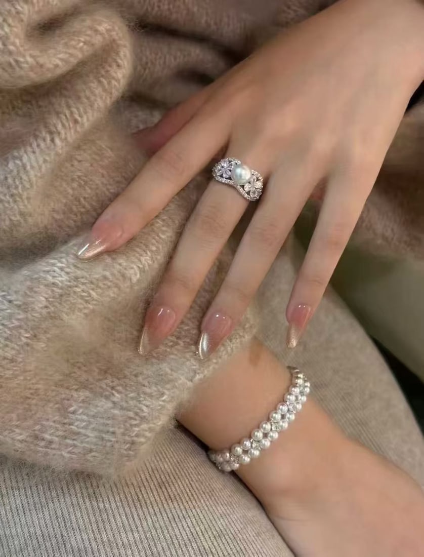 925 silver natural Edison pearl ring - 3