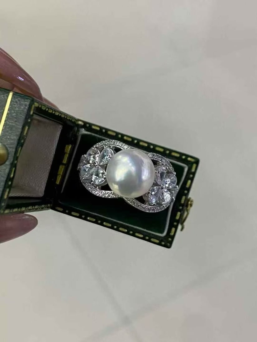 925 silver natural Edison pearl ring - 5