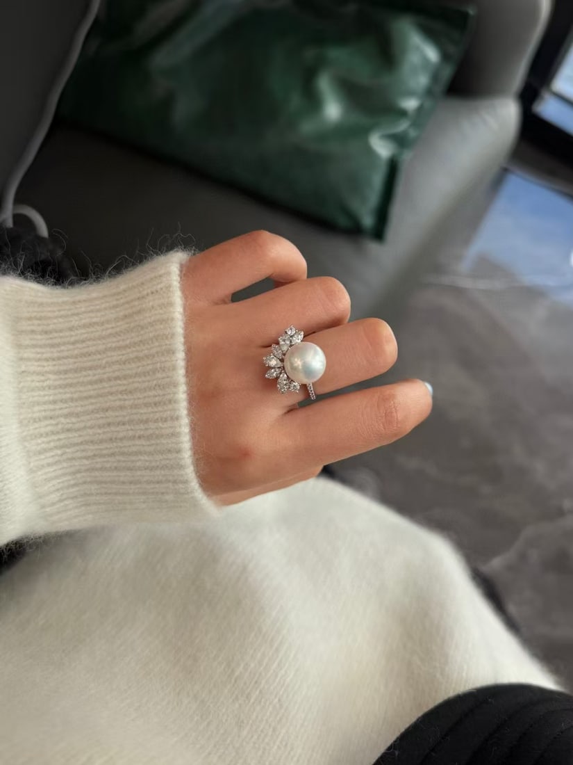 Silver Natural Edison Pearl Ring - 2