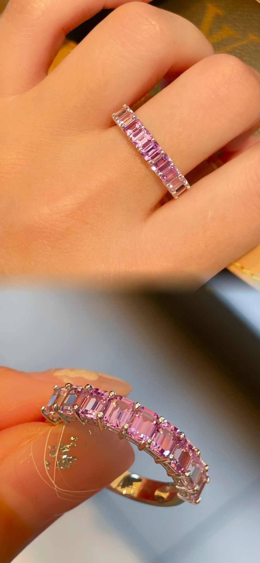 18K gold amethyst ring - 4