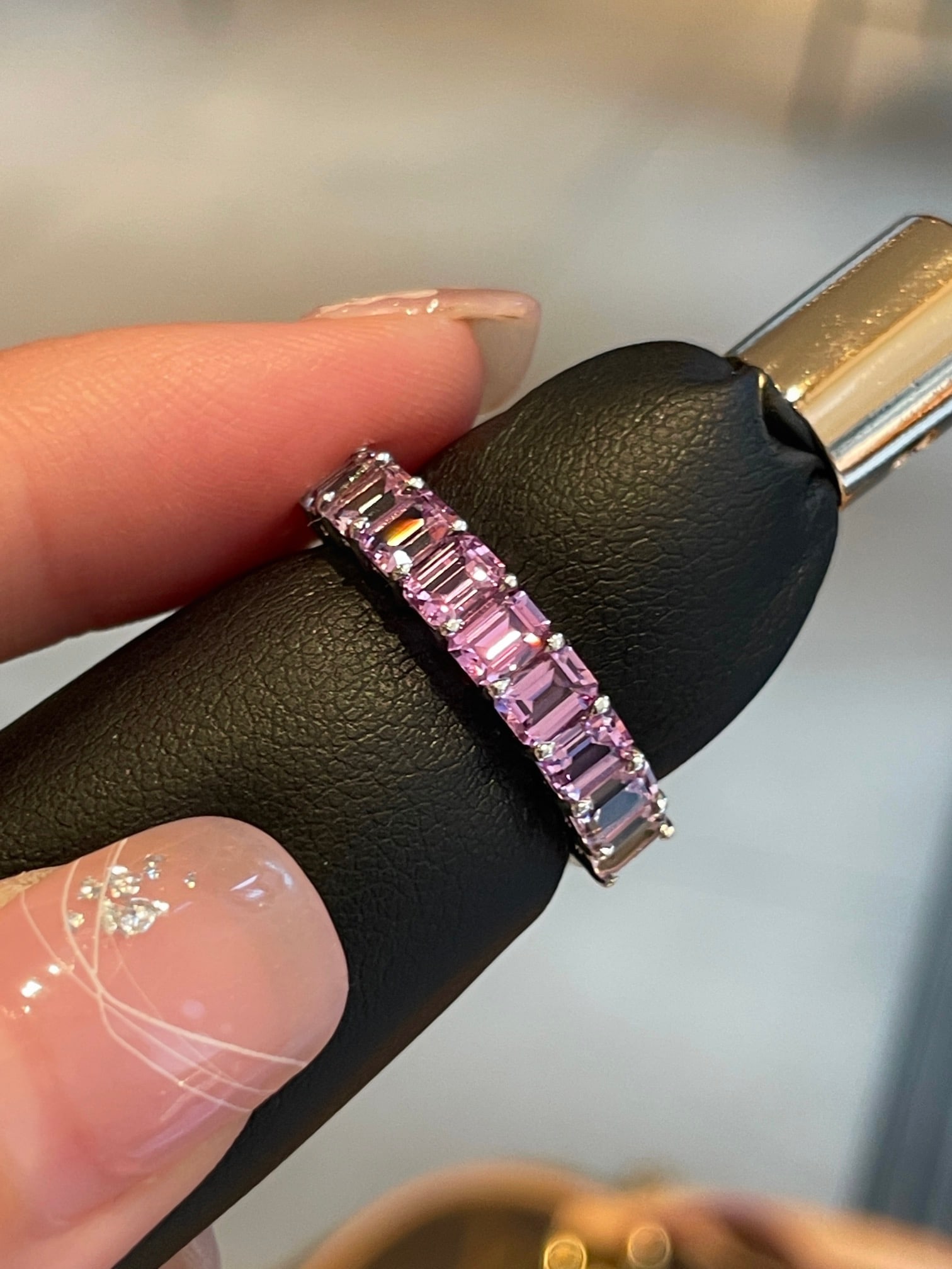 18K gold amethyst ring - 7