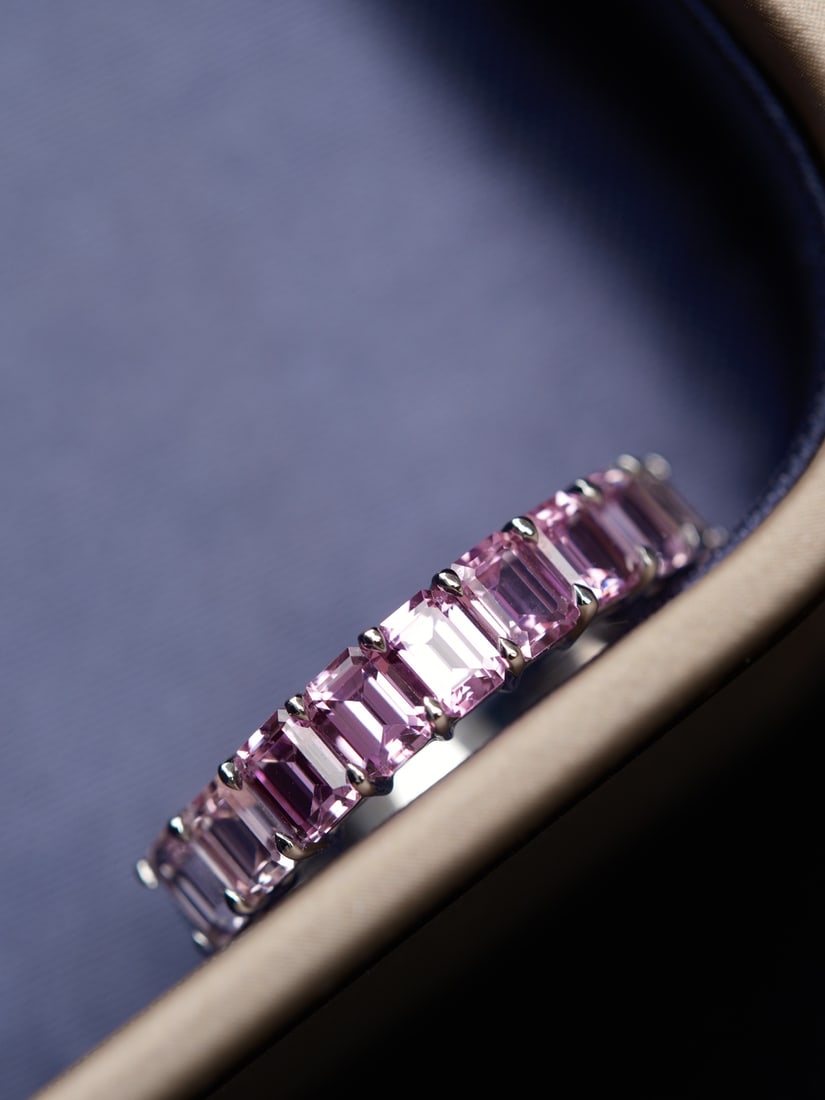 18K gold amethyst ring - 8