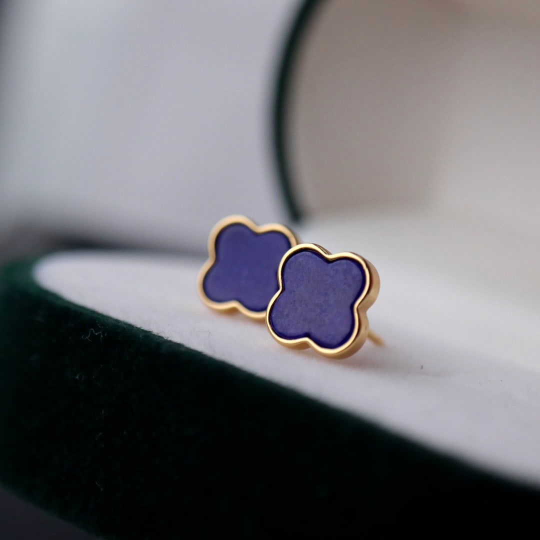 925 sterling silver natural turquoise earrings - 2