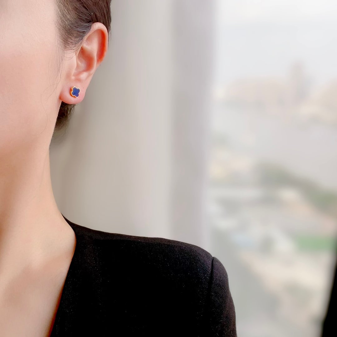 925 sterling silver natural turquoise earrings - 5