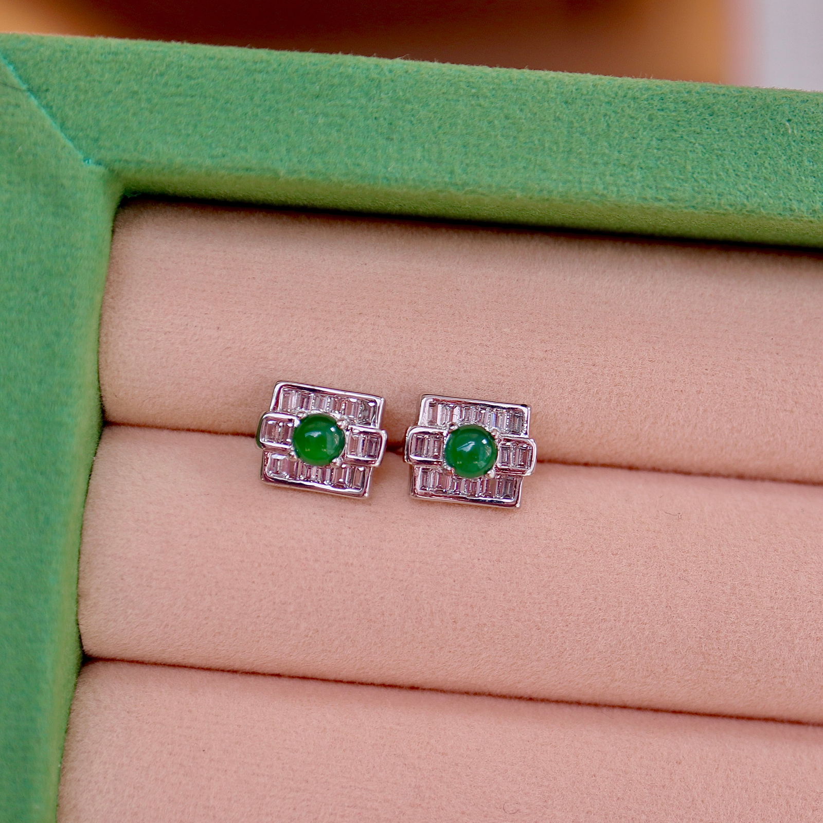 Natural Jade Earrings - 4