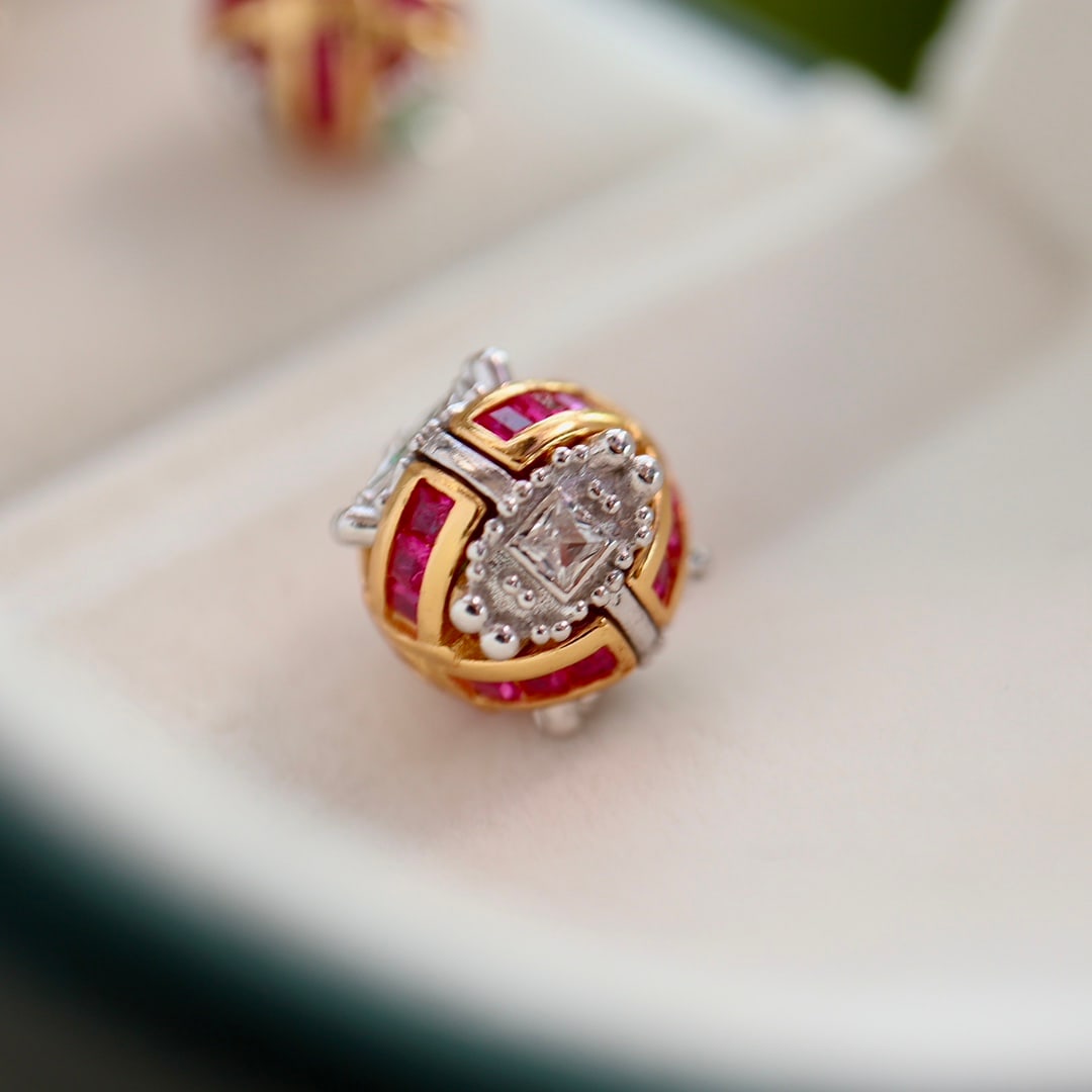 S925 silver ruby pendant - 6