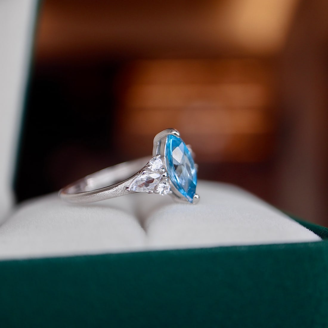 S925 Silver Natural Topaz Ring - 2