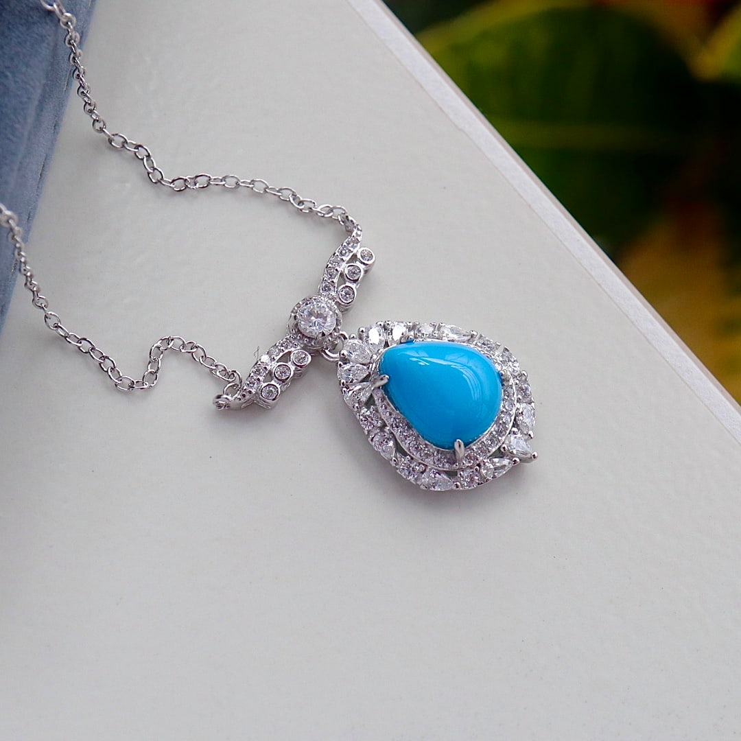925 silver turquoise pendant - 2