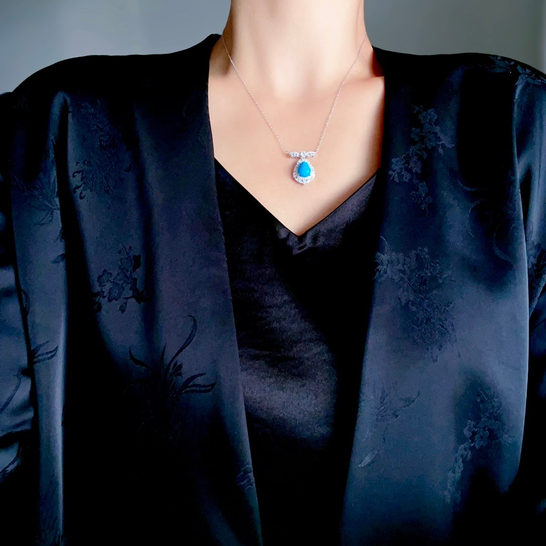 925 silver turquoise pendant - 3