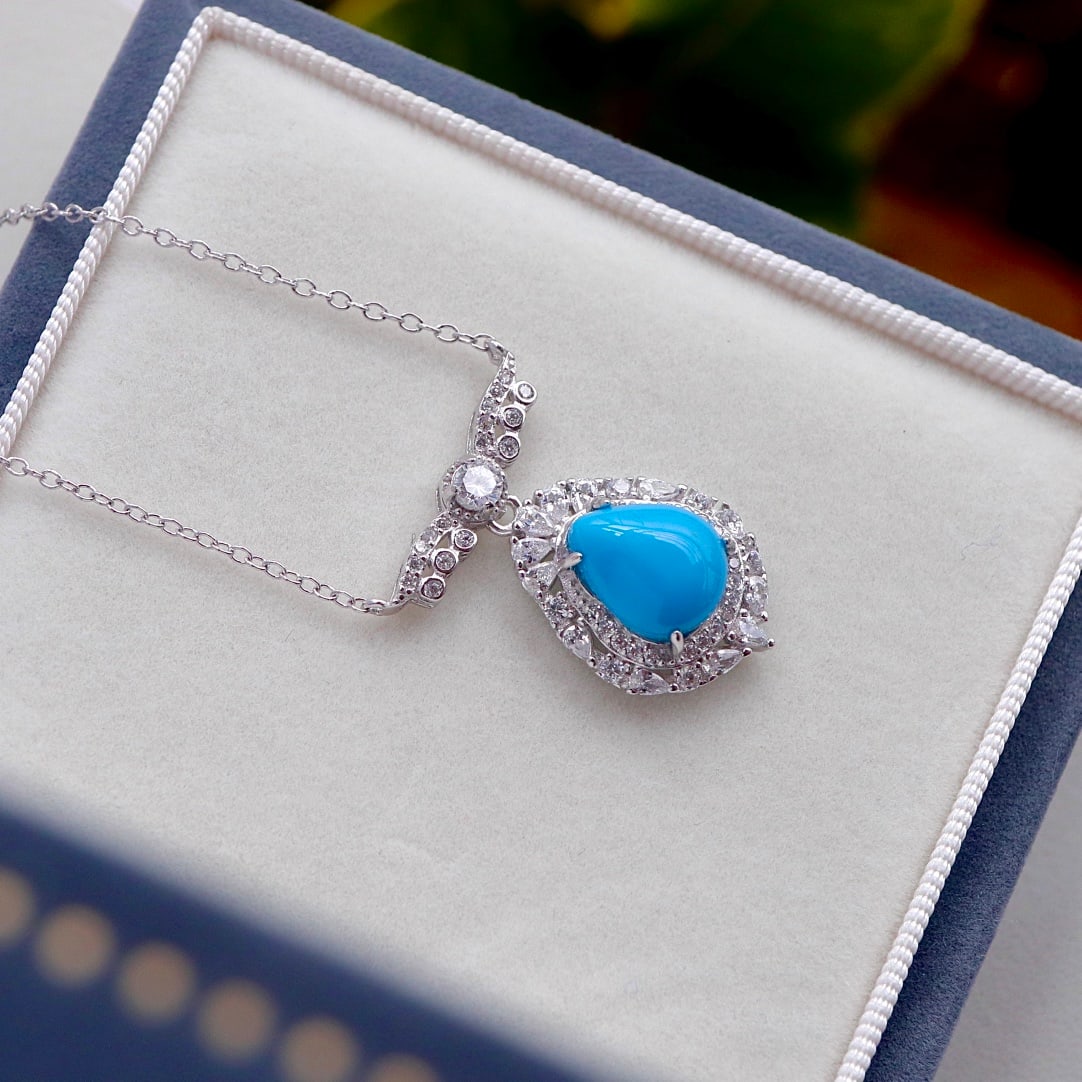 925 silver turquoise pendant - 6
