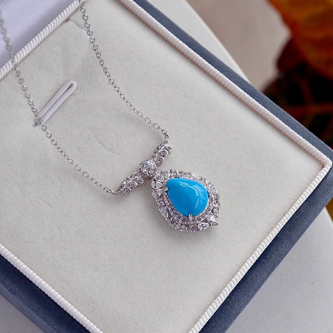 925 silver turquoise pendant - 7