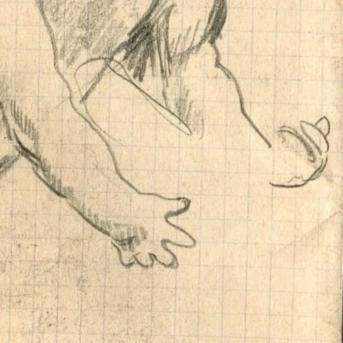 Vintage Pencil Original Drawing Baby Portrait Sketch - 5