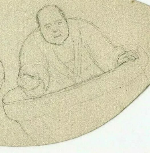 Antique Pencil Drawing Original 19th century Religion and Priest - 6