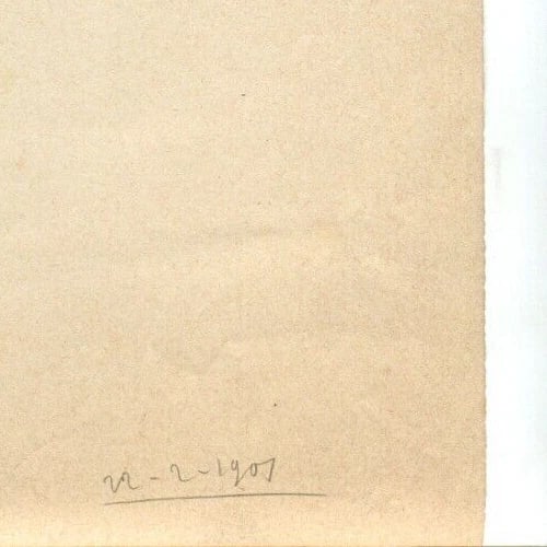 Antique Old Pencil Drawing Original Woman Standing Portrait 1901 - 7