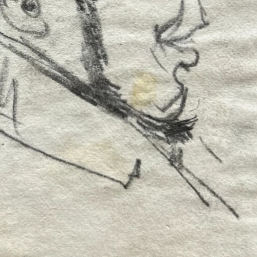 Vintage Drawing Original Man, Portrait, People Sketch Academic Artwork - 5