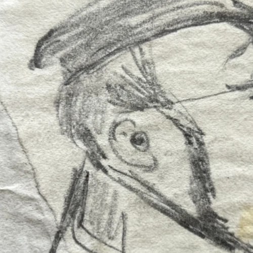 Vintage Drawing Original Man, Portrait, People Sketch Academic Artwork - 6