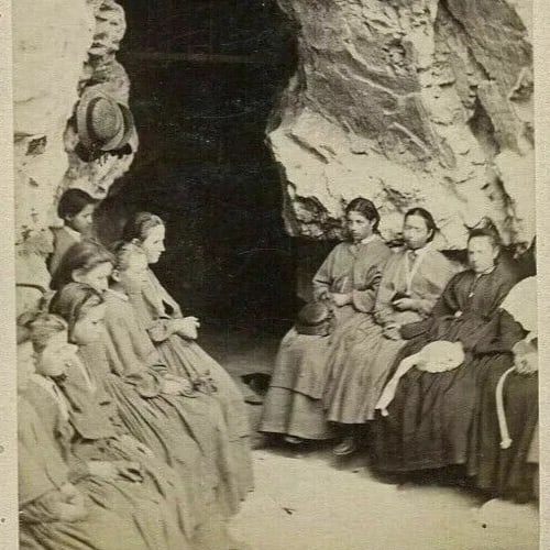 1870 Fairies Caves of St Maurice – Garcin CDV Photo – Albumen Print - 3
