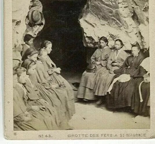 1870 Fairies Caves of St Maurice – Garcin CDV Photo – Albumen Print - 5