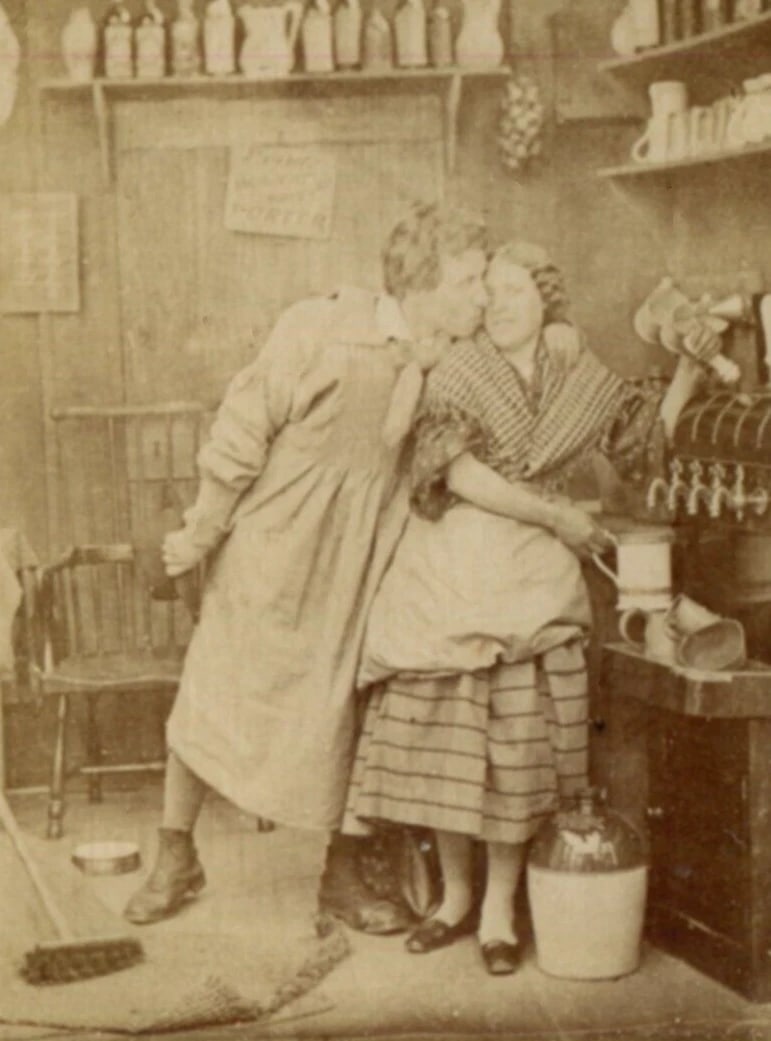 CDV Photo Draw it Mild 19th Century Humorous Scene - 2