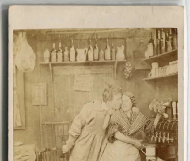 CDV Photo Draw it Mild 19th Century Humorous Scene - 3