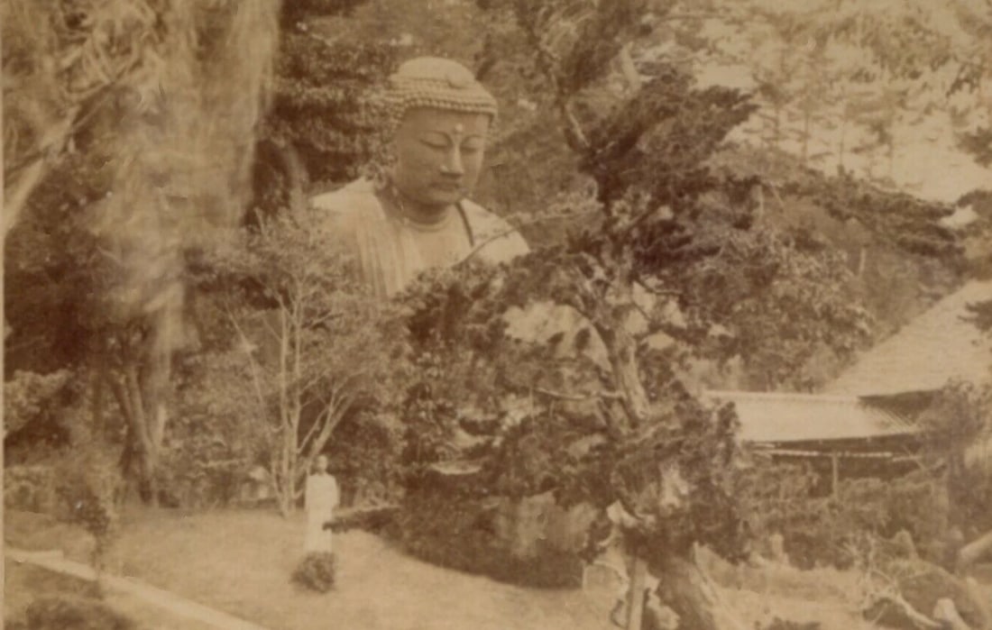 Antique CDV Photographs Asian Landscape Boudha and People (1 of 8)