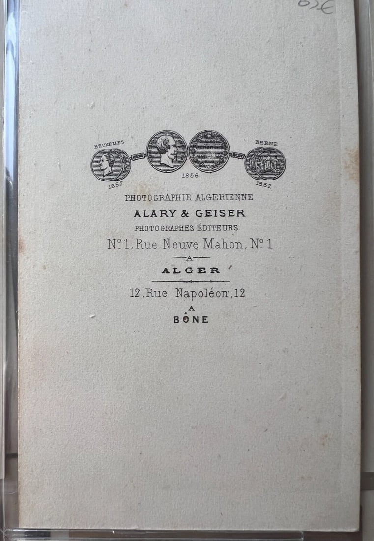 CDV Photo – Tunisian Children Portrait – Alary & Geiser c 1870 - 7