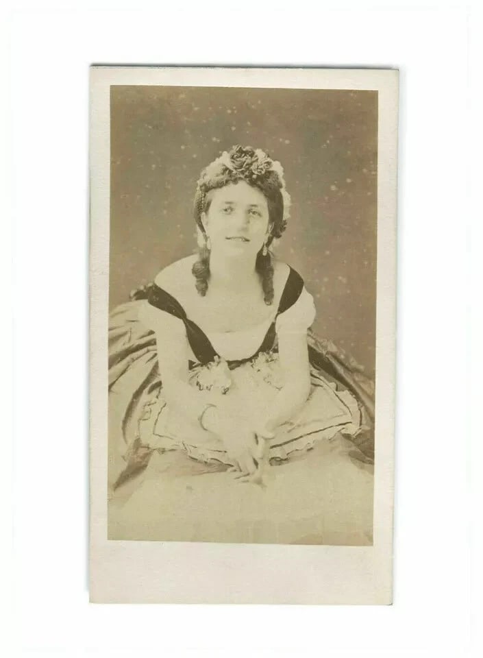 CDV Photo – Anna Merante, Opera Dancer – Ulric Grob Albumen c 1864 - 3