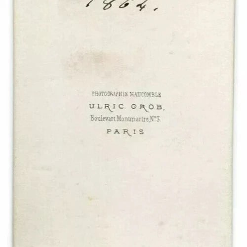 CDV Photo – Anna Merante, Opera Dancer – Ulric Grob Albumen c 1864 - 6