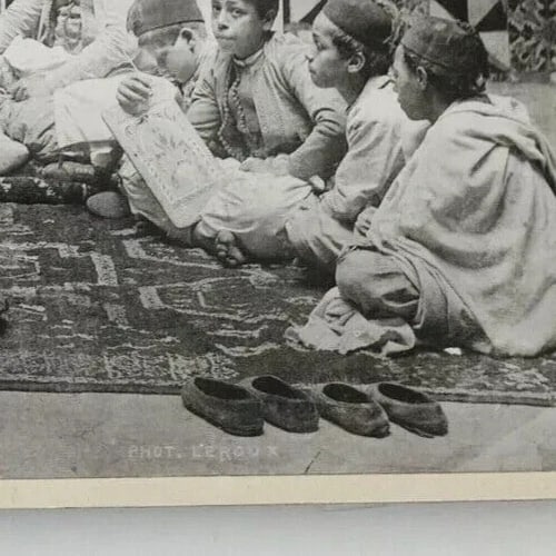 Alexandre LEROUX - Arab School, Algeria, vintage, photo engraving - c. 1890 - 4