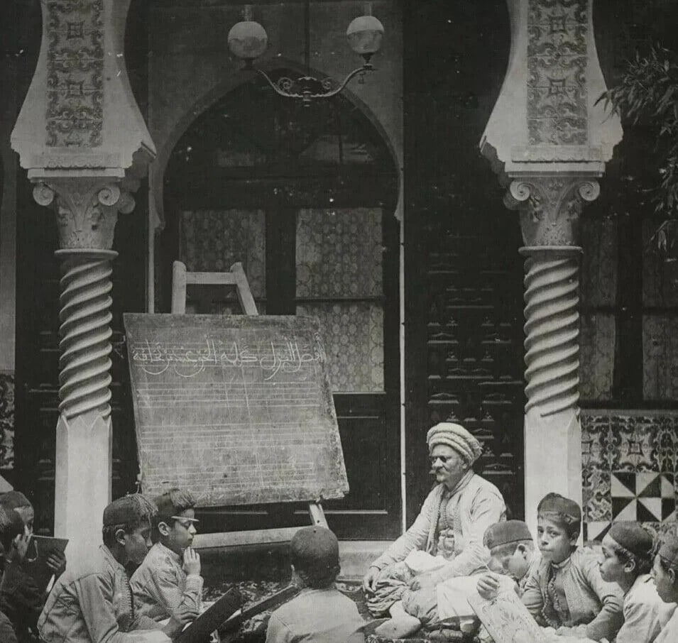 Alexandre LEROUX - Arab School, Algeria, vintage, photo engraving - c. 1890 - 5