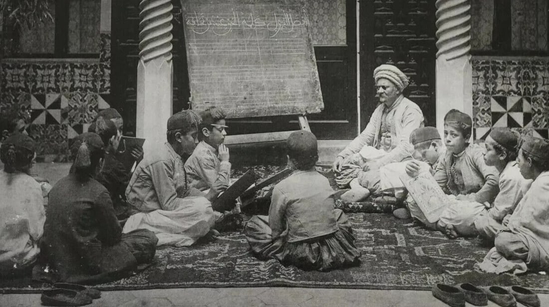 Alexandre LEROUX - Arab School, Algeria, vintage, photo engraving - c. 1890 - 7