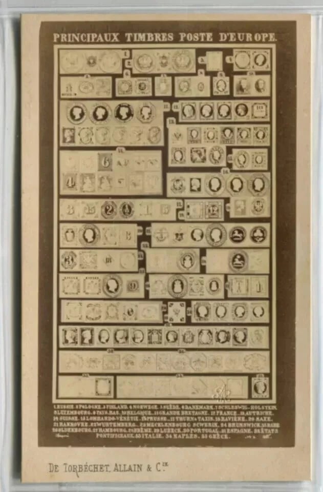 CDV Photo – Principal European Postage Stamps – Torbechet Allain - 4