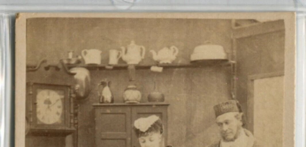 CDV Photo Master’s Intrusion 19th Century People Scene - 2