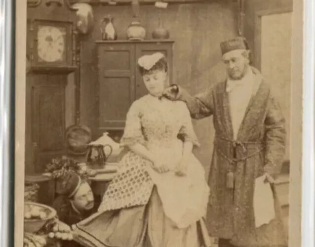 CDV Photo Master’s Intrusion 19th Century People Scene - 3