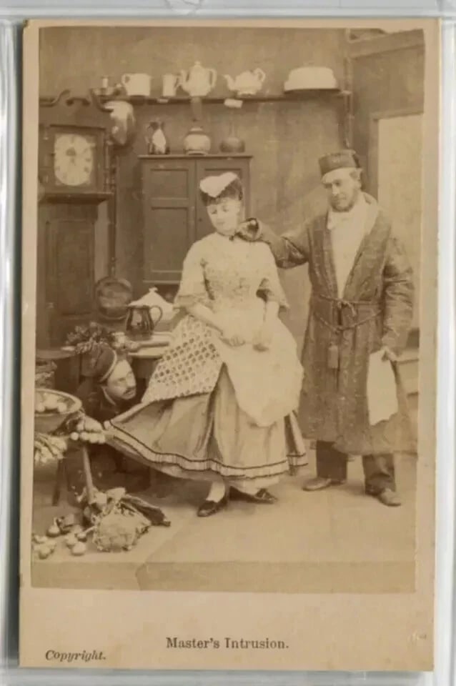 CDV Photo Master’s Intrusion 19th Century People Scene - 8