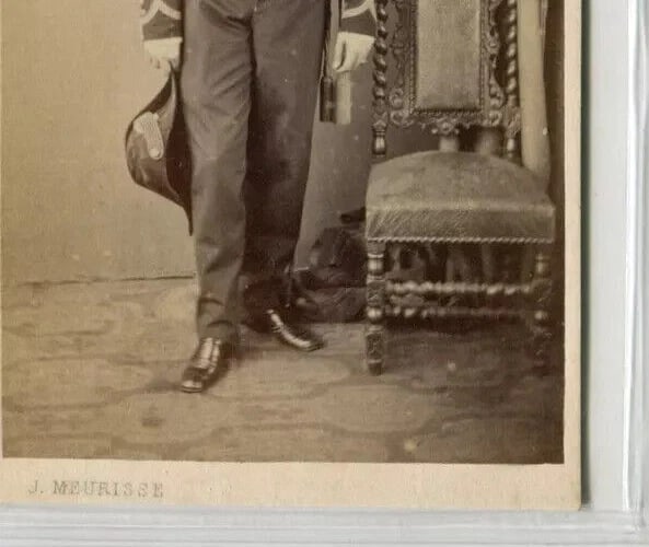 CDV Photograph Military Officer Portrait Meurisse, Paris c. 1870 - 7