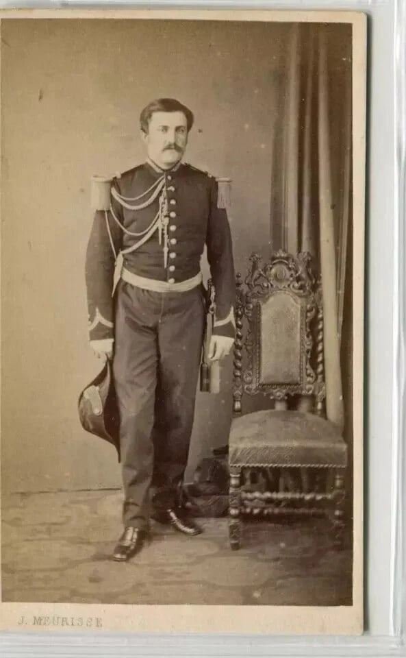 CDV Photograph Military Officer Portrait Meurisse, Paris c. 1870 - 8