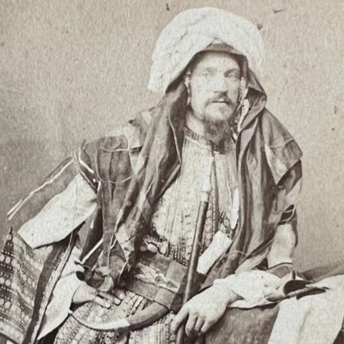 CDV Vintage Photograph Orientalist Man Portrait, Bayard Pierre Michel c 1870 - 2