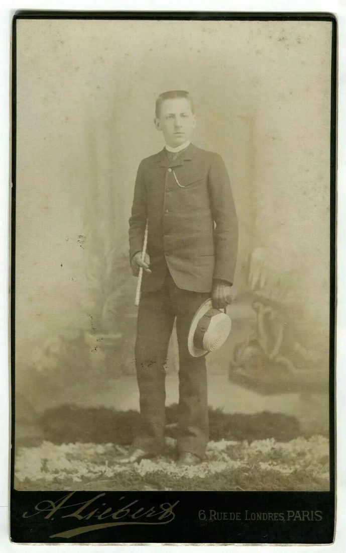 Cabinet Card Vintage Photographs A.LIEBERT - Paul de Bonrepos c. 1870 - 4