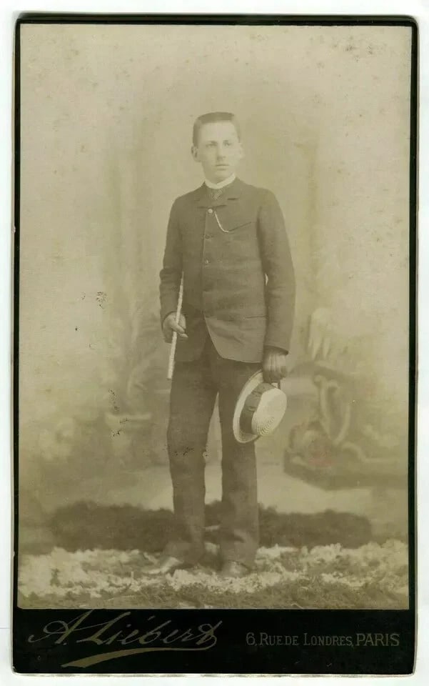 Cabinet Card Vintage Photographs A.LIEBERT - Paul de Bonrepos c. 1870 - 6