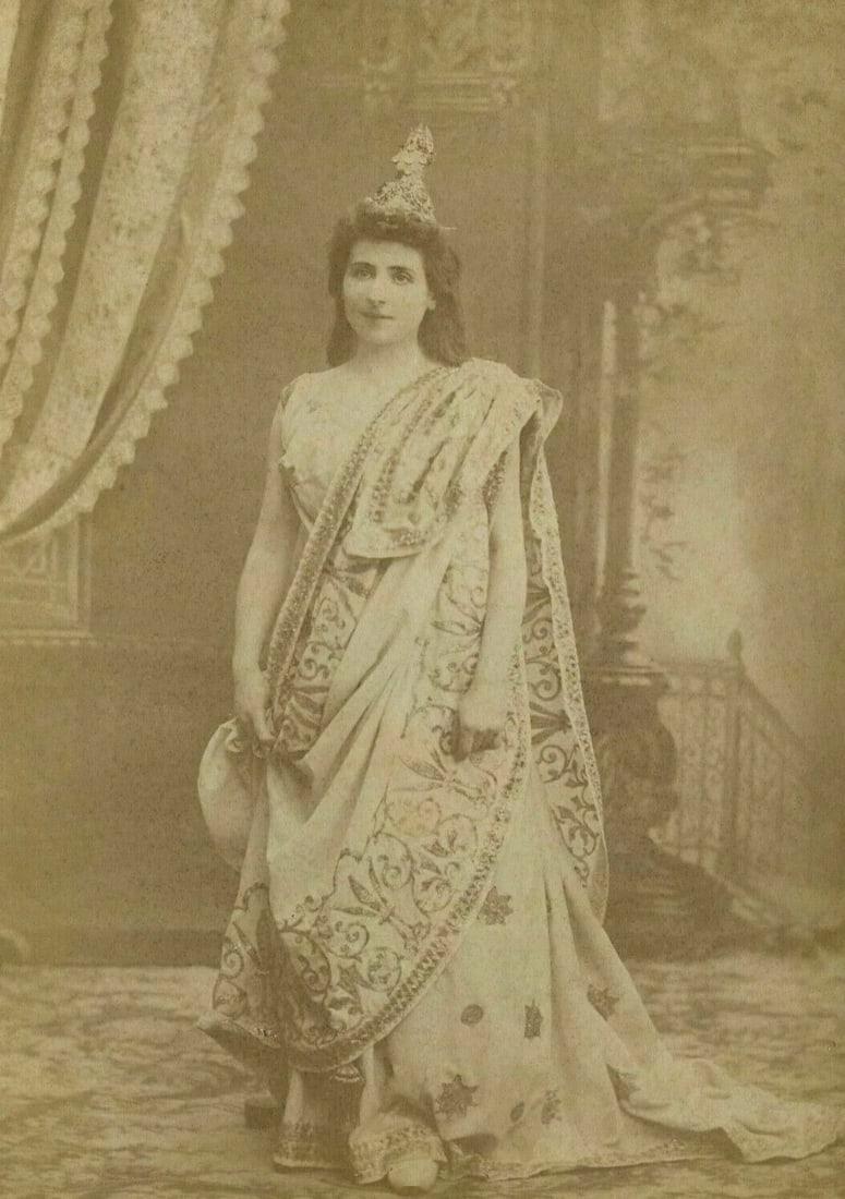 Cabinet Card Photographs Eug.Fontaine - Actrice Opera Portrait c. 1870 - 2