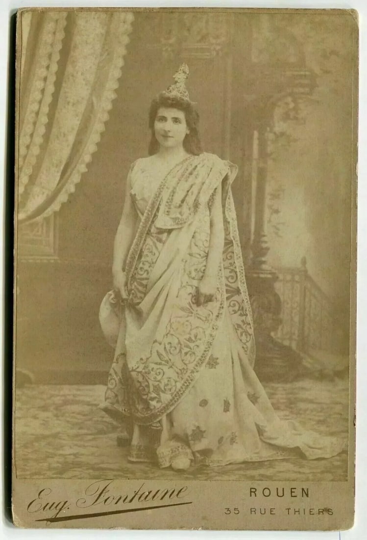 Cabinet Card Photographs Eug.Fontaine - Actrice Opera Portrait c. 1870 - 8